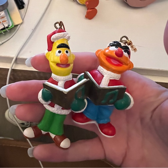 Vintage Bert & Ernie Sesame Street Christmas ornament set - Picture 2 of 2